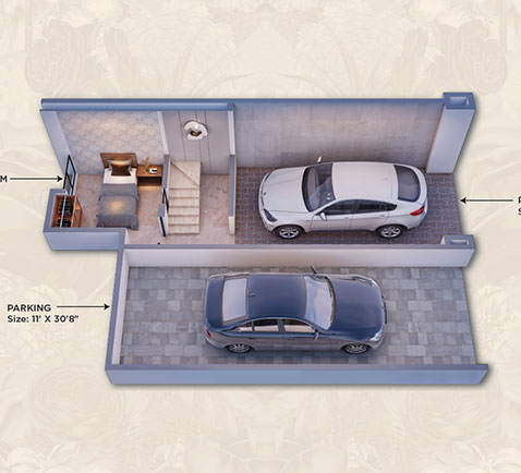 3+1 BHK Parking Floor