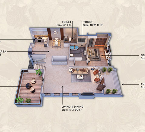 4+1 BHK First Floor