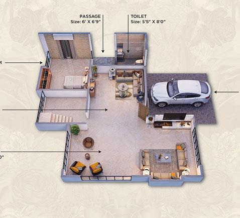 4+1 BHK Gound Floor