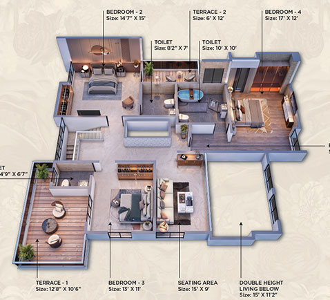 4+1 BHK Second Floor